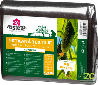 Neotex / netkaná textilie výsek černý 45g - okurky šíře 0,8 x 10 m