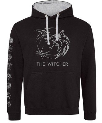 Pánská mikina The Witcher|Zaklínač: Symbol (XL) černá bavlna