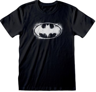 Pánské tričko DC Comics|Batman: Distressed Mono Logo (XL) černé bavlna