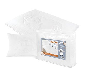 SET OVEČKA - dětský 90x135 cm + 40x60 cm - bílá - prošev ovečka