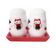 Home Elements solnička a pepřenka porcelán Červená sova