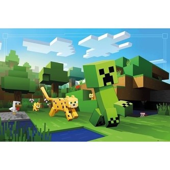 Plakát Minecraft - Ocelot Chase