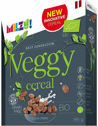 Milzu! Veggy bezobilné křupinky s kakaem BIO 185 g