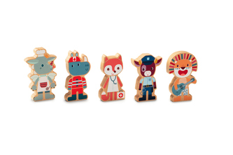 Lilliputiens - set dřevěných postaviček - povolání