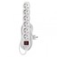 Prodlužovací kabel 5 m / 6 zásuvek / s vypínačem / bílý / PVC / 1,5 mm2