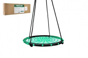 Houpací kruh zelený 100 cm provazová výplň v krabici 75x26x12cm