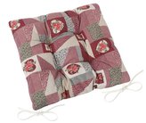 Sedák EMA prošívaný - patchwork bordový - 40x40 cm, prošívaný
