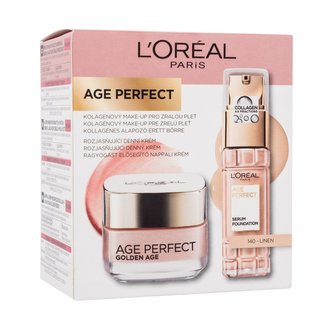 L´Oréal Paris Age Perfect denní pleťový krém Age Perfect Golden Age 50 ml + make-up Age Perfect Serum Foundation 30 ml 140 Linen