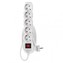 Prodlužovací kabel 2 m / 5 zásuvek / s vypínačem / bílý / PVC / 1 mm2