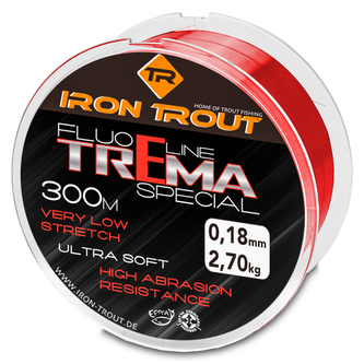 Vlasec Fluo line Trema special 300 m 0,22 mm, červená