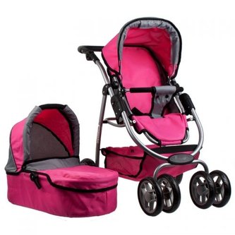 Kočárek pro panenky tmavě růžový MEGA CREATIVE 438348 Kočárek pro panenky tmavě růžový MEGA CREATIVE 438348