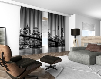 3D dekorační závěs 119V BW NIGHT CITY 2x160x250 cm set 2 kusy MyBestHome 3D dekorační závěs 119V BW NIGHT CITY 2x160x250 cm set 2 kusy MyBestHome