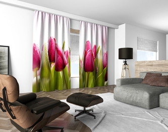 3D dekorační závěs 113V PINK TULIPS 2x160x250 cm set 2 kusy MyBestHome 3D dekorační závěs 113V PINK TULIPS 2x160x250 cm set 2 kusy MyBestHome