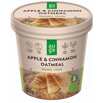 BIO Celozrnná ovesná kaše - Auga - meruňka banán - 12 x 60 g BIO Celozrnná ovesná kaše - Auga - meruňka banán - 12 x 60 g