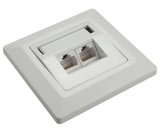 Solarix Eth.Zás. pod om. 2xRJ45 STP c5e úhel 45