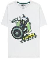 Pánské tričko Marvel: What If...? Captain America Zombie (L) bílá bavlna