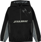 Dětská mikina s kapucí Star Wars|Hvězdné války: Logo (výška 134-140 cm) černý polyester