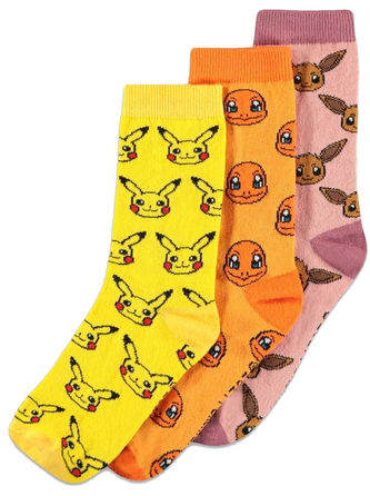 Pánské ponožky Pokémon: Iconic Characters (EU 39-42) vícebarevná bavlna