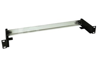 Solarix DIN lišta s držákem do 19" rozvaděče,1U černá RAL 9005 RAIL-1U-DIN