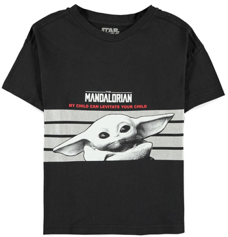 Dětské tričko Star Wars|Hvězdné války: TV seriál The Mandalorian The Child (158-164 cm) černá bavlna