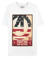 Pánské tričko Marvel|Avengers: Poster (L) bílá bavlna