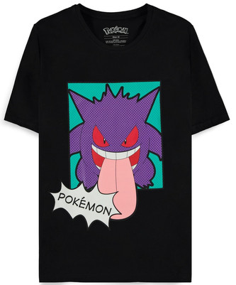 Pánské tričko Pokémon: Gengar Lick (S) černá bavlna