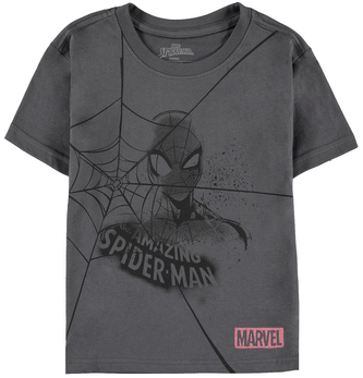 Dětské tričko Marvel|Spiderman: Cobweb (158-164 cm) šedá bavlna Dětské tričko Marvel|Spiderman: Cobweb (158-164 cm) šedá bavlna