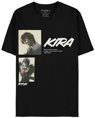 Pánské tričko Death Note: Kira (L) černá bavlna