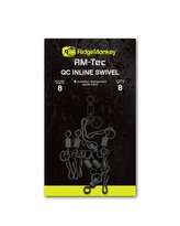 RIDGEMONKEY: Obratlík RM-Tec Quick Change Inline Swivel Velikost 8 8ks
