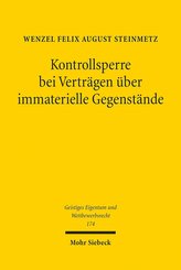 Kontrollsperre bei Verträgen über immaterielle Gegenstände
