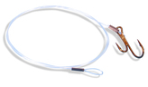 Fluorocarbon s dvojáčkem, vel. 2/0, 55 cm/0,32 mm