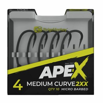 RIDGEMONKEY: Háček Ape-X Medium Curve 2XX Barbed Velikost 4 10ks