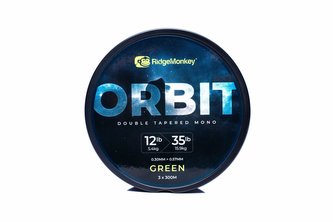 RIDGEMONKEY: Vlasec RM-Tec Orbit Double Tapered Mono 0,30-0,57mm 12-35lb 3x300m Green