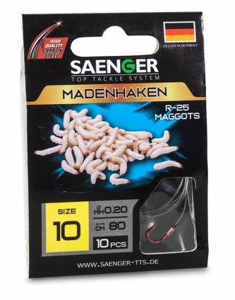 Návazec na chytání s červy Madenhaken R-25 vel. 10, 10 ks/bal