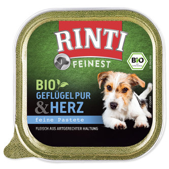 Vanička RINTI Bio drůbeží srdíčka