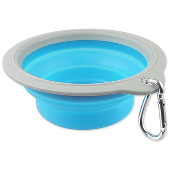 Cestovní miska DOG FANTASY skládací modrá M Cestovní miska DOG FANTASY skládací modrá M