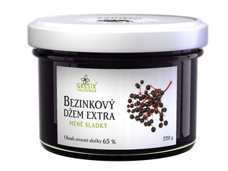 Grešík Džem Bezinkový extra Méně sladký 220 g