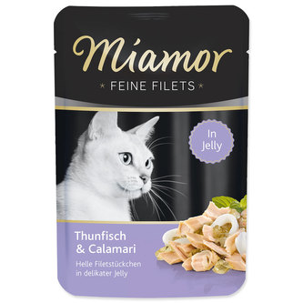 Kapsička MIAMOR Feine Filets tuňák + kalamáry v želé