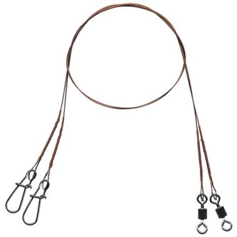 Ocelové lanko pro lov dravců 7 x 7 (11kg) 20cm 2ks