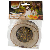 Miska NATURE LAND Nibble plněná bylinkami dřevěná