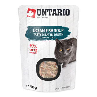 ONTARIO Cat Soup Ocean Fish with vegetables