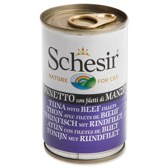 Konzerva SCHESIR Cat tuňák + hovězí