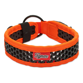 Obojek TAMER Softy - 3,8 x 40-46 cm - oranžovočerný