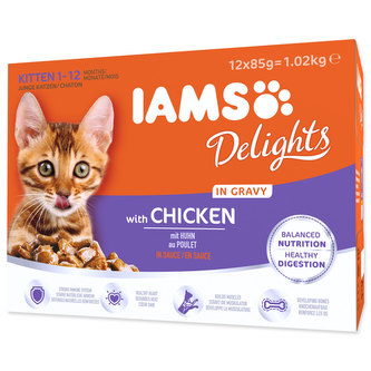 Kapsičky IAMS Kitten Delights Chicken in Gravy multipack