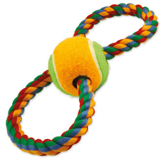 Přetahovadlo DOG FANTASY osmička barevné + tenisák Přetahovadlo DOG FANTASY osmička barevné + tenisák