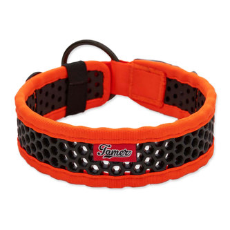 Obojek TAMER Softy - 4,3 x 45-51 cm - oranžovočerný