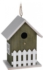 Dřevěná ptačí budka zelená