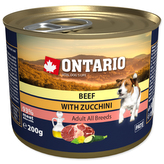 Konzerva ONTARIO Dog Mini Beef, Zucchini, Dandelion and Linseed Oil