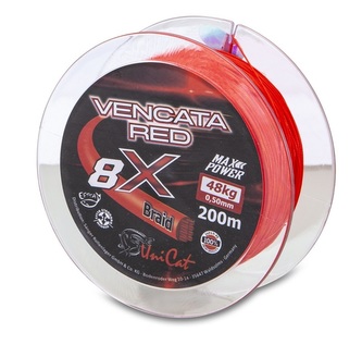 šňůra 8 X Vencata Red 0,50mm, 200m, 48 kg