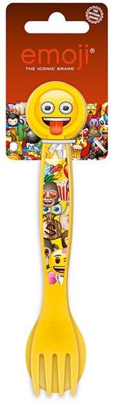 SADA DĚTSKÝCH PLASTOVÝCH PŘÍBORŮ &quot;EMOJI&quot;, 2 KS